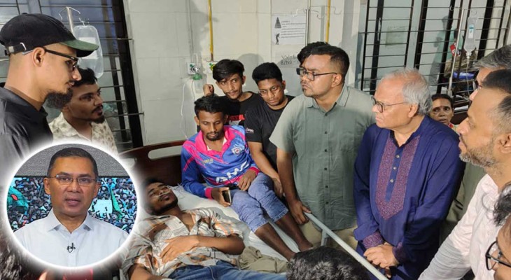 হাসপাতালে 'বিষপান করা' সেই ৪ জুলাই যোদ্ধার পাশে তারেক রহমান