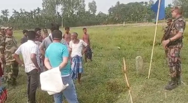 লালমনিরহাট সীমান্তে চোরাকারবারীদের লক্ষ্য করে বিজিবির গুলি