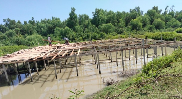 গঙ্গামতির সংরক্ষিত বন ঘেঁষে স্থাপনা নির্মাণ, নজর নেই কর্তৃপক্ষের