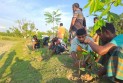সাগর পাড়ের গঙ্গামতি দুই শতাধিক গাছের চারা রোপণ